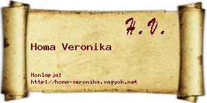 Homa Veronika névjegykártya